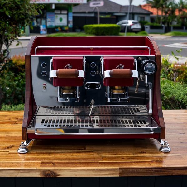 EX DEMO FABER 2 GROUP ESE POD MACHINE BURGUNDY