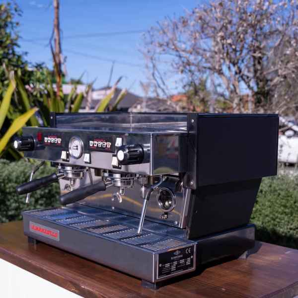 Pre Owned Custom 2 Group La Marzocco Linea Av In Matt Black Coffee Machine