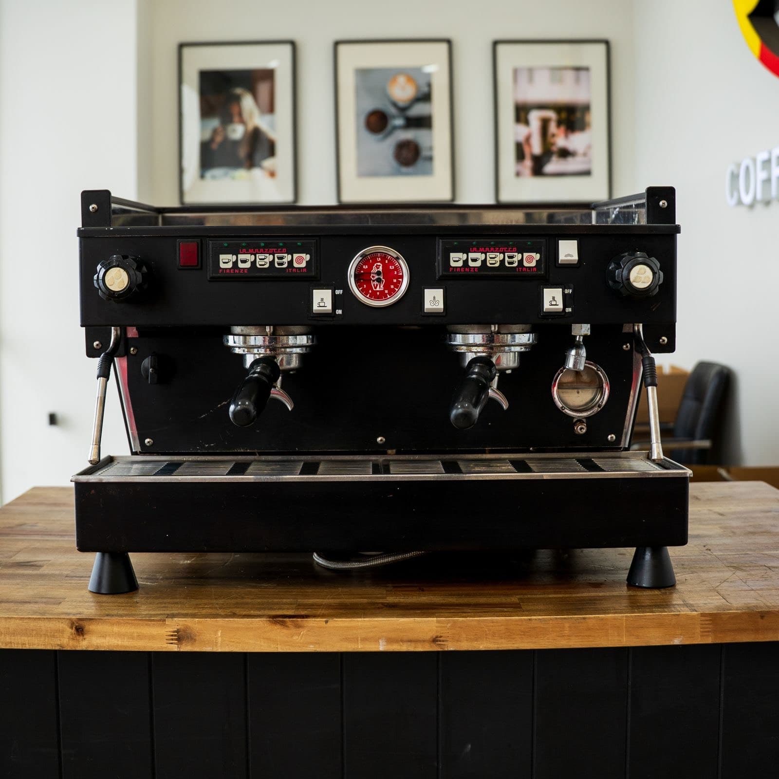 Custom Black La Marzocco Linea AV 2 Group Espresso Machine Service
