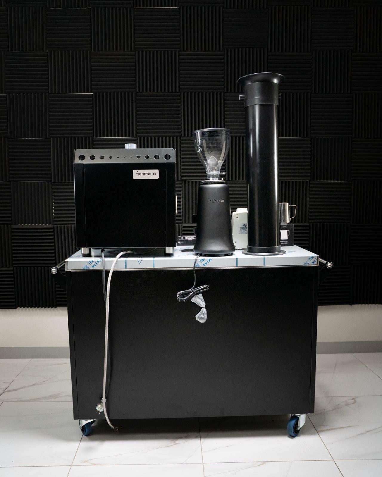 Brand New Premium FIAMMA Black Commercial Coffee Cart Package
