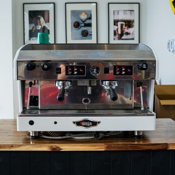 Used Wega Atlas 2 Group White 15 Amp Coffee Machine
