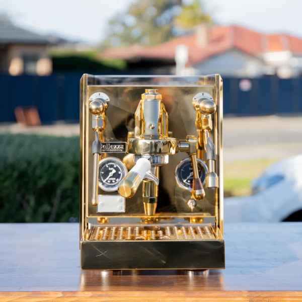 24 Cart Gold Plated Bellezza Francesca Semi Commercial Coffee Machine