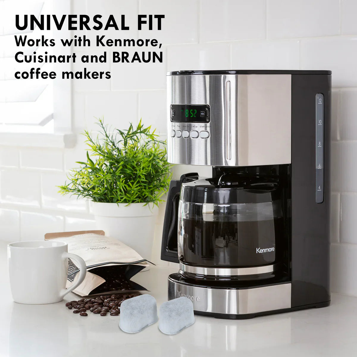 Kenmore Universal Fit Charcoal Water Filters for Coffee Makers