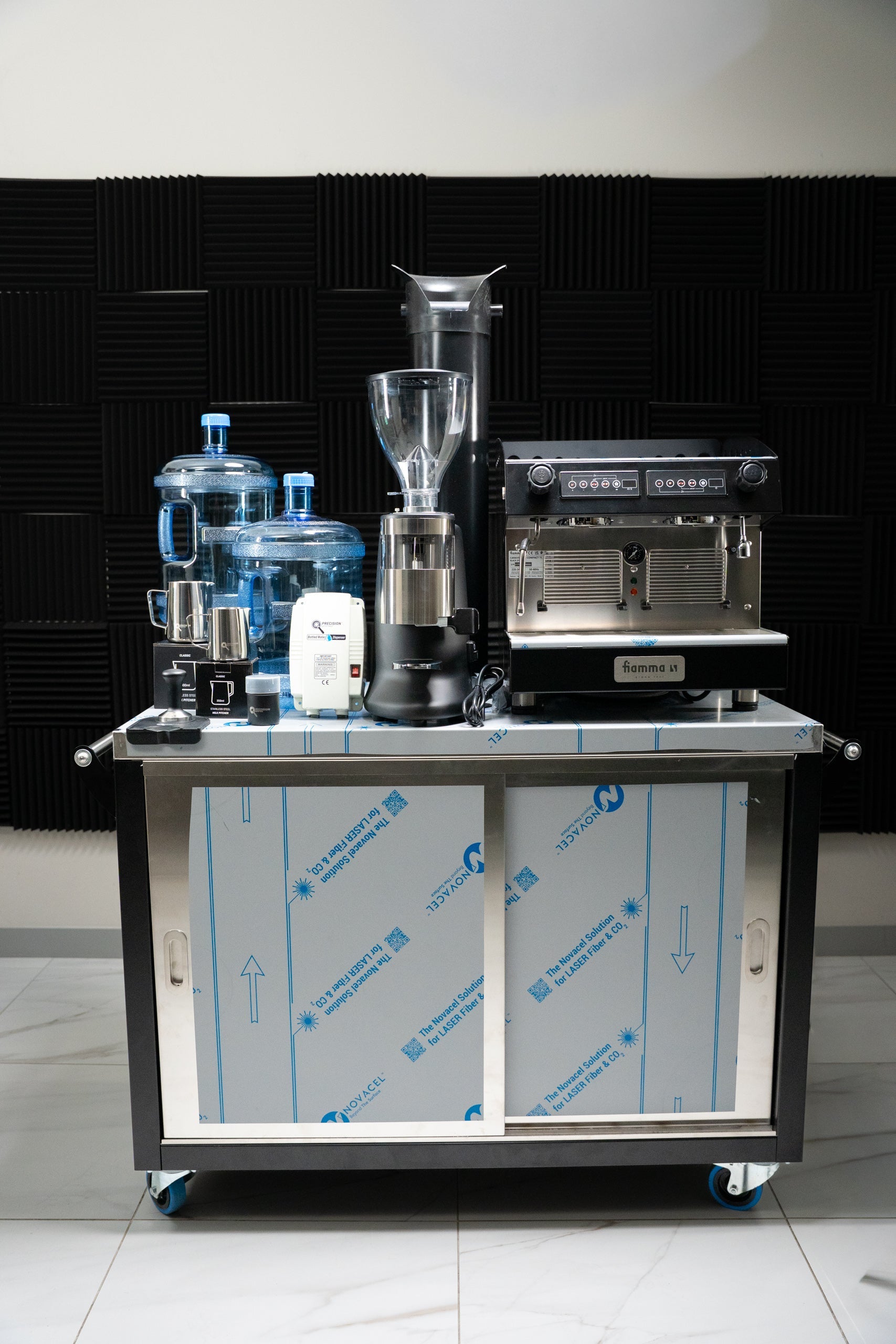 10 Amp Coffee Cart Package With 1200MM Stainless Steel Cart