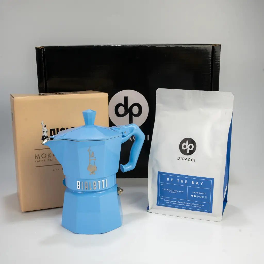 Bialetti 3 Cup Gift Set in Blue or Black