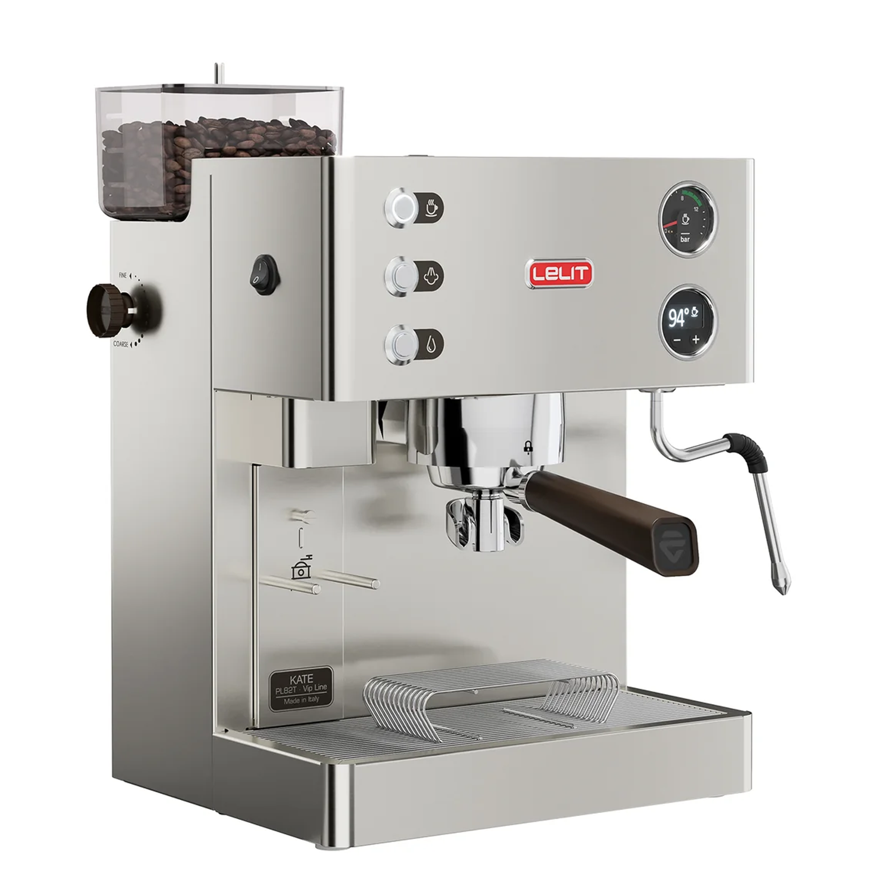 Lelit Kate PL82T Coffee Machine Brushed Stainless Steel