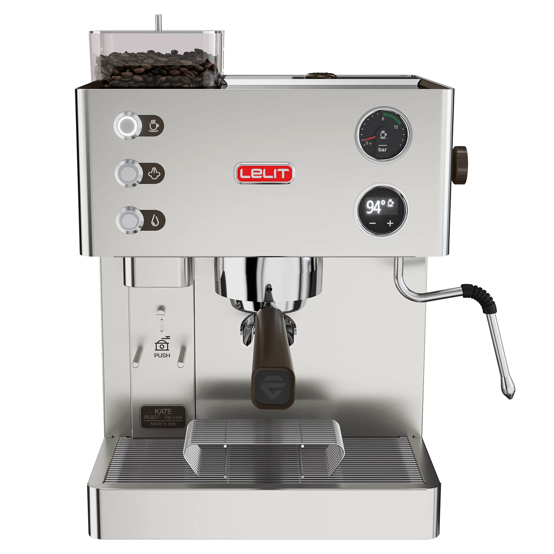 Lelit Kate PL82T Coffee Machine Brushed Stainless Steel