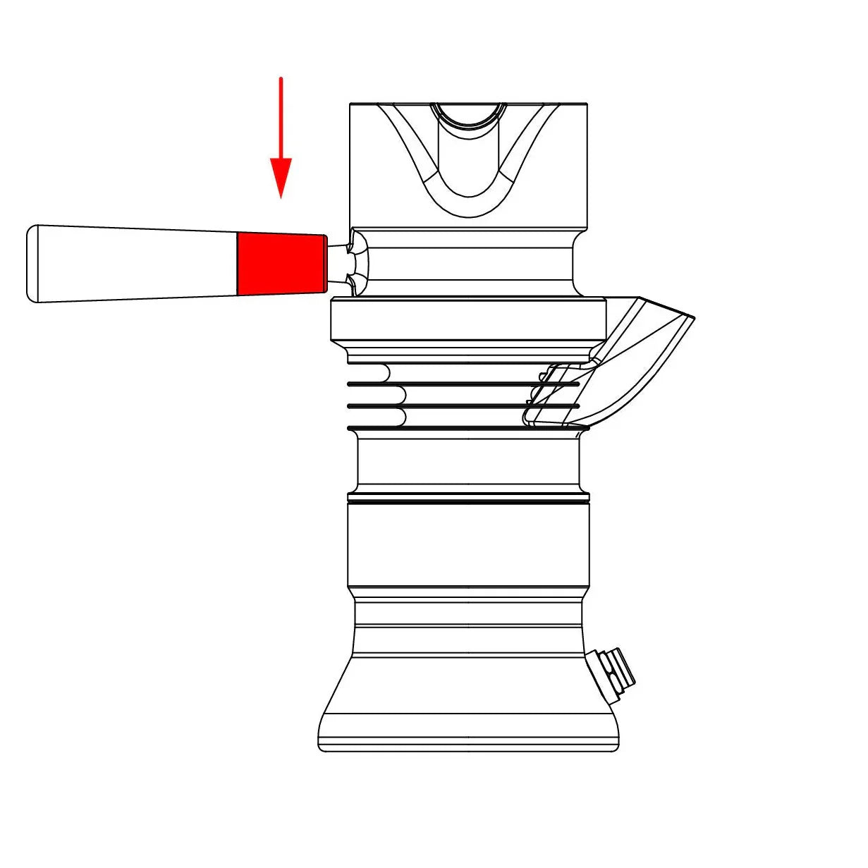 9Barista Upper Handle Brush