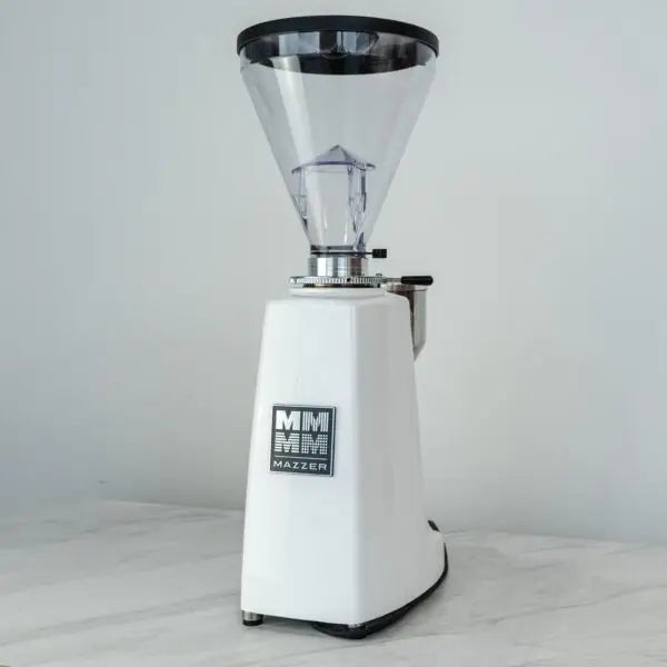 As New Mazzer Super Jolly Electric In White Coffee Grinder