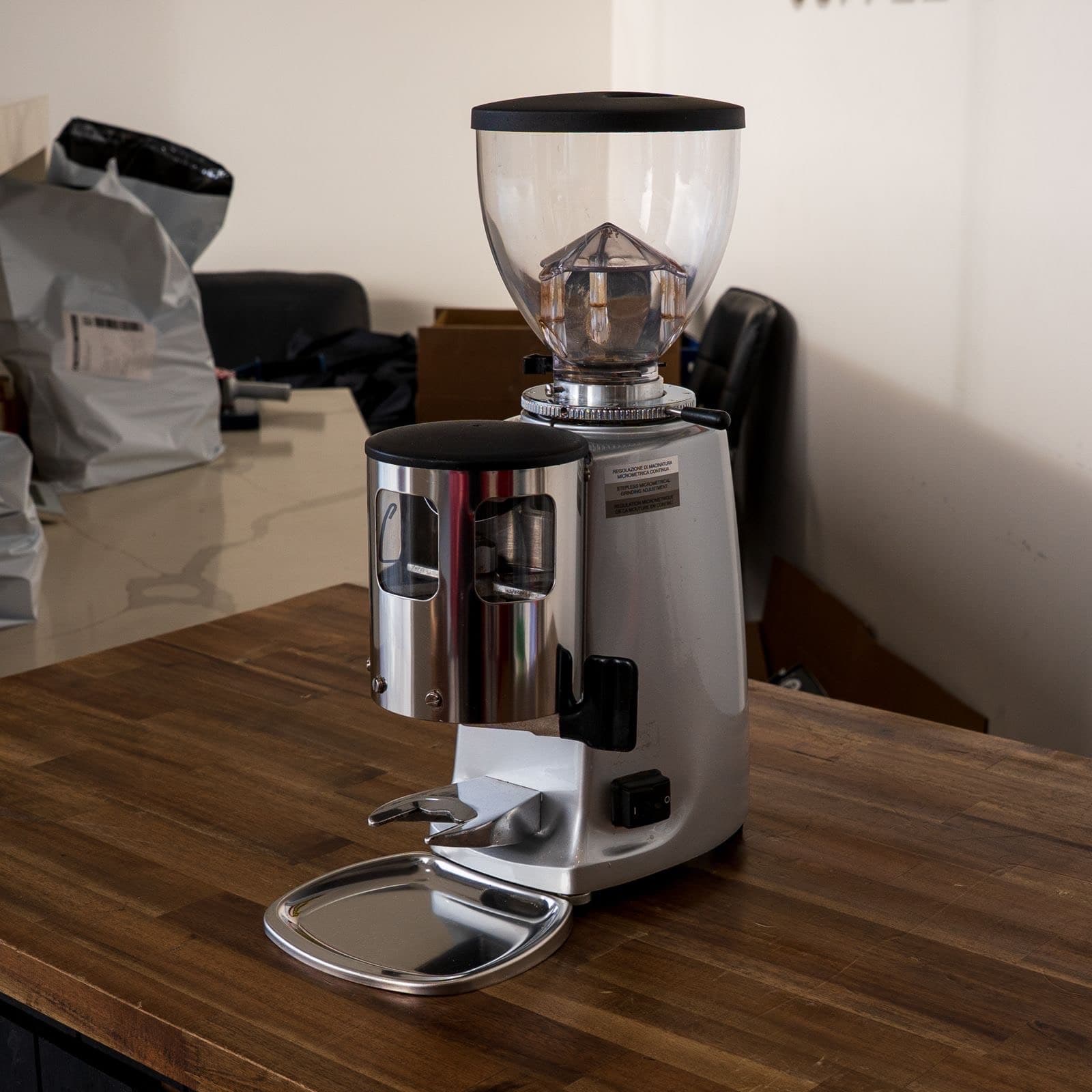 Pre Loved Mazzer Mini Manual Coffee Grinder Silver