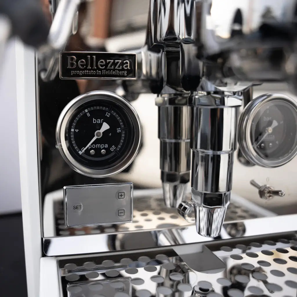 Bellezza Francesca in Custom White With Mazzer Mini Grinder