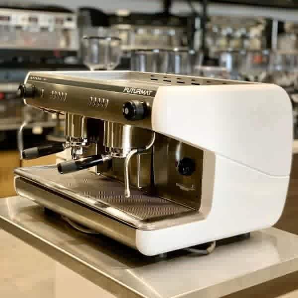 Futurmat 2 group Futurmat White Immaculate Commercial Coffee Machine