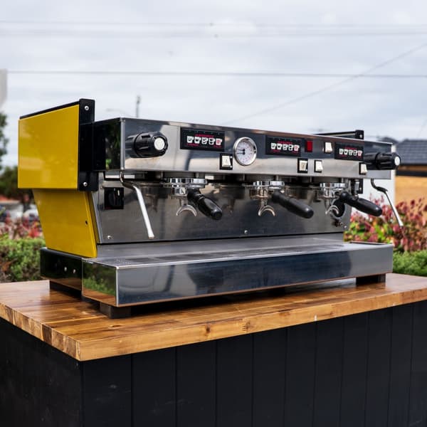 La Marzocco Linea AV Classic 3 Group Espresso Machine Custom Yellow