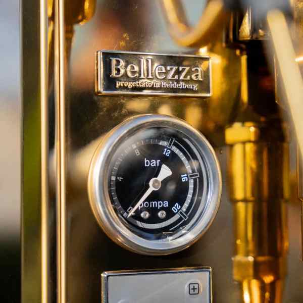 24 Cart Gold Plated Bellezza Francesca Semi Commercial Coffee Machine