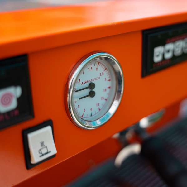 Custom 3 Group Fire Orange La Marzocco Linea Commercial Coffee Machine