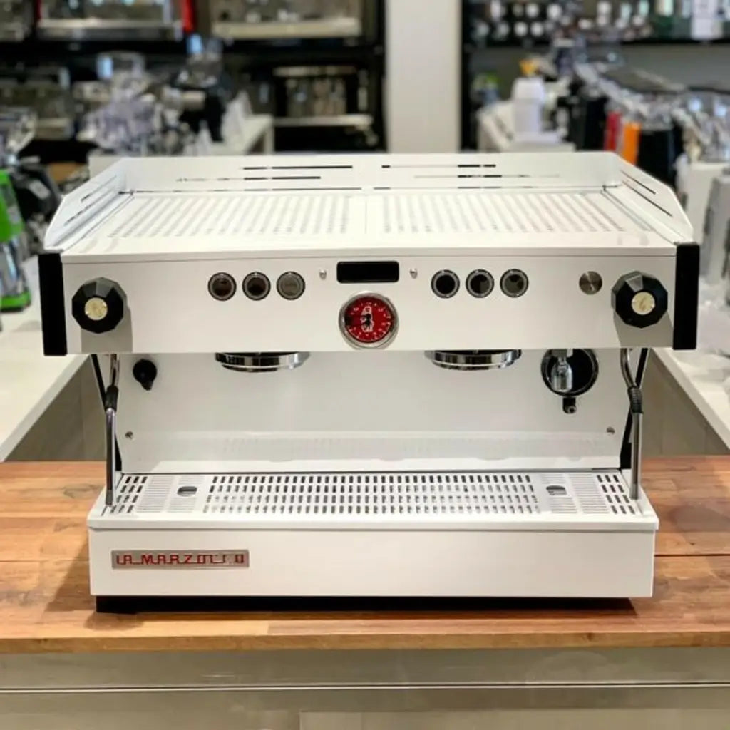 Full Custom White 2 Group La Marzocco PB Commercial Coffee