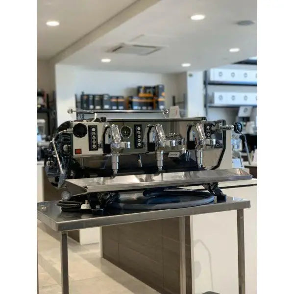 Great Condition 3 Group Mirrage Commercial Coffee Espresso