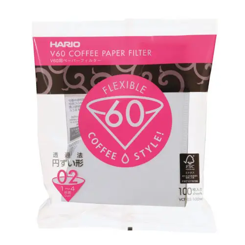 Hario V60 Filter Paper for 02 Dripper - 100pk - ALL