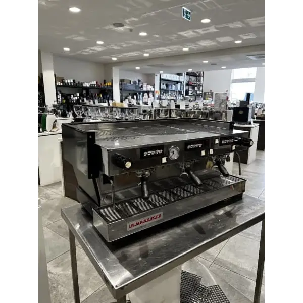 Late Model 3 Group La Marzocco Linea Black Commercial Coffee