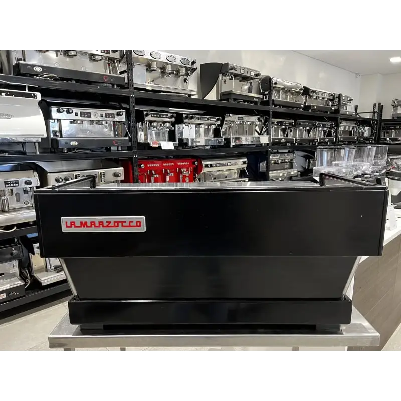 Late Model 3 Group La Marzocco Linea Black Commercial Coffee