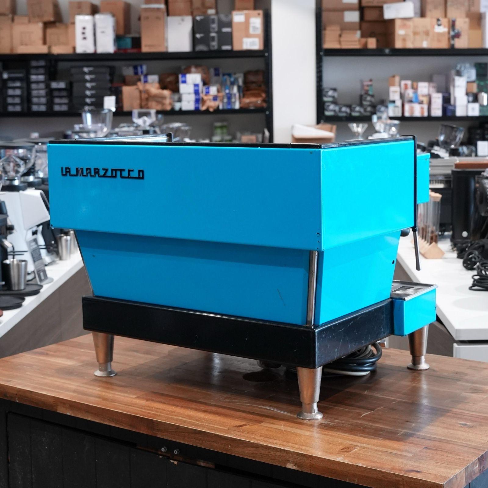 Pre-Loved La Marzocco Linea AV 2 Group Ocean Blue Tall Feet