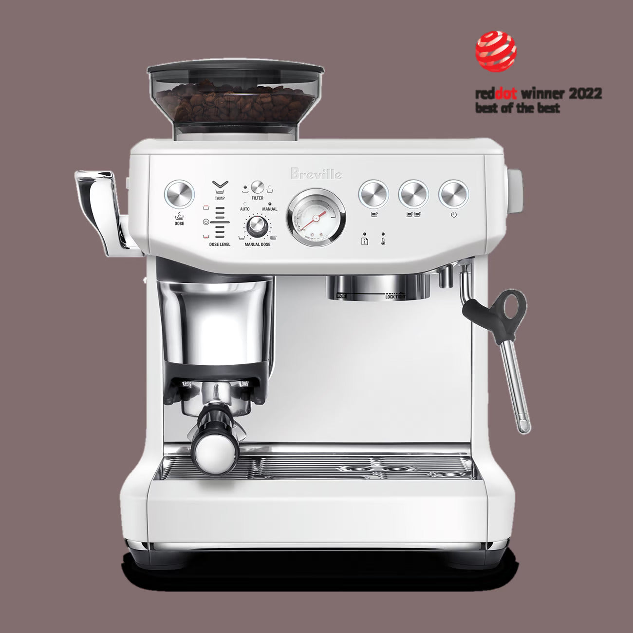 Breville Barista Express Impress Manual Espresso Machine with free coffee and accessories