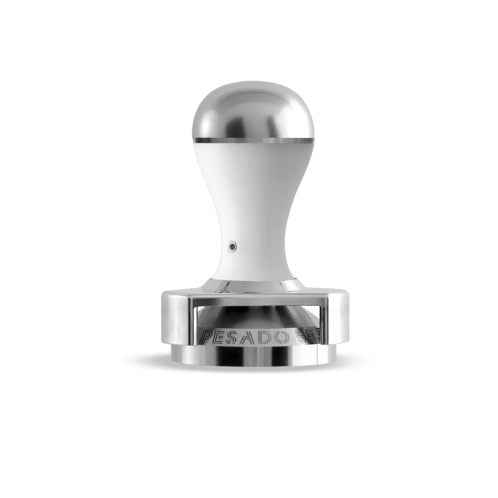 Pesado Tamper with Depth Adjuster - White & Silver - ALL