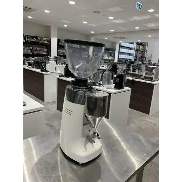 Pre-Owned White Mazzer Kony Electronic Coffee Bean Espresso