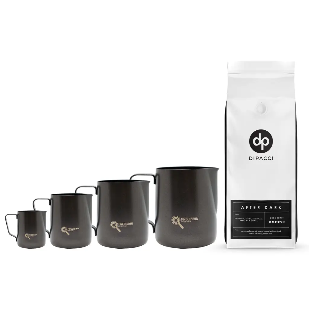 Precision Milk Pitcher 4 Pack Bundle w/ FREE 1kg Coffee -