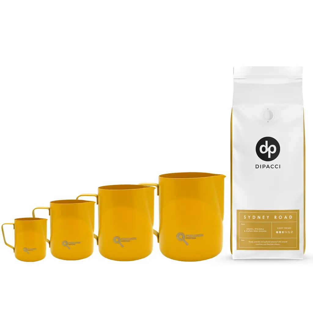 Precision Milk Pitcher 4 Pack Bundle w/ FREE 1kg Coffee -