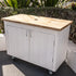 Provincial Coffee Cart (White & Light Wood)