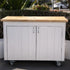 Provincial Coffee Cart (White & Light Wood)