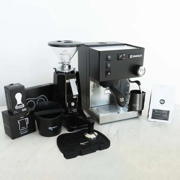 Rancilio Silvia Black V6 & Precision GSP Black Grinder