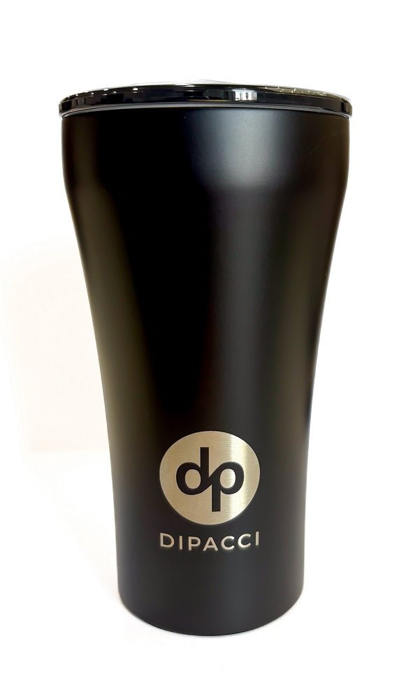 Sttoke Ceramic Reusable Cup 12 Oz - With Dipacci Logo - Luxe Black - Australia - Di Pacci
