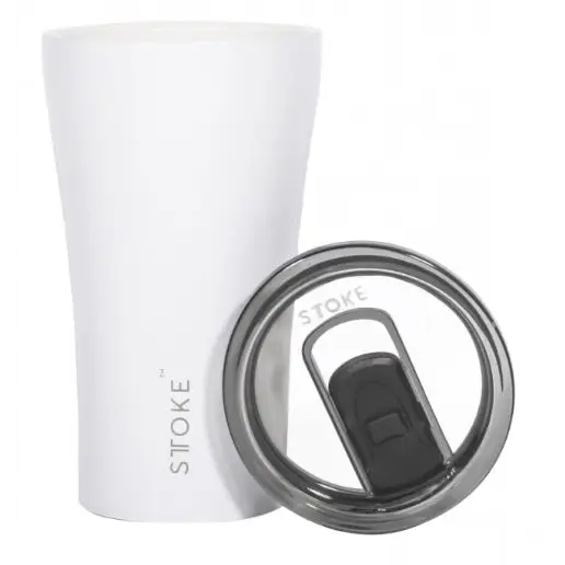 Sttoke/Dipacci Ceramic Reusable Cup White 8 Oz - White