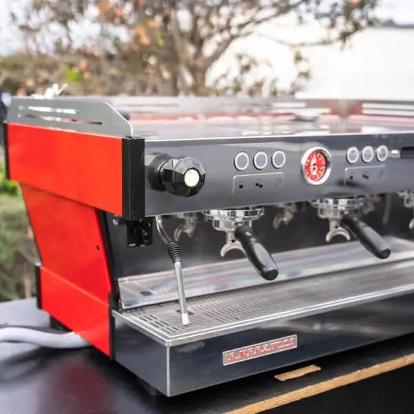 STUNNING 3 GROUP LA MARZOCCO PB FERRARI RED COFFEE MACHINE