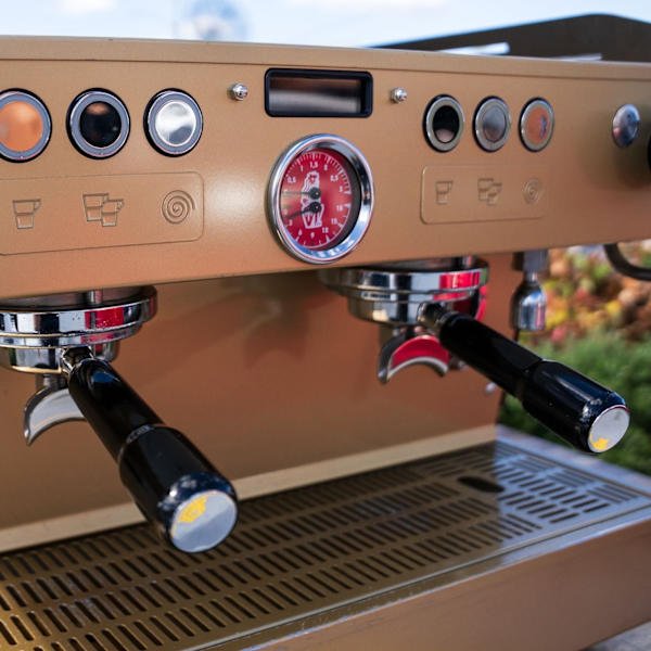 Stunning Custom Fire Gold La Marzocco PB 2 Group – Pre - Loved - Australia - Di Pacci