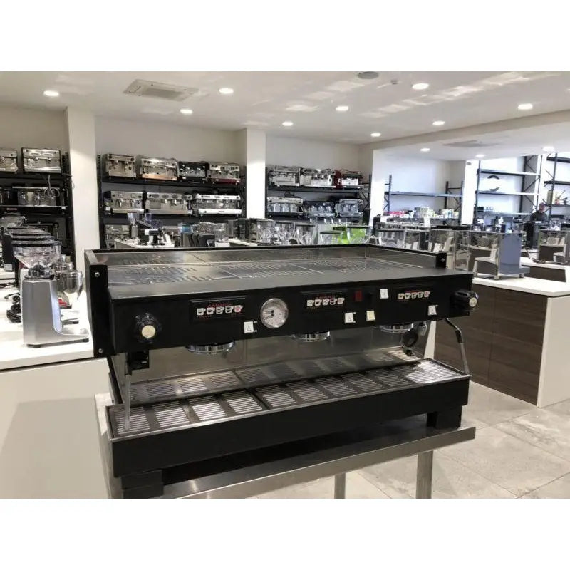 Used Matte Black 3 Group La Marzocco Linea Commercial Coffee