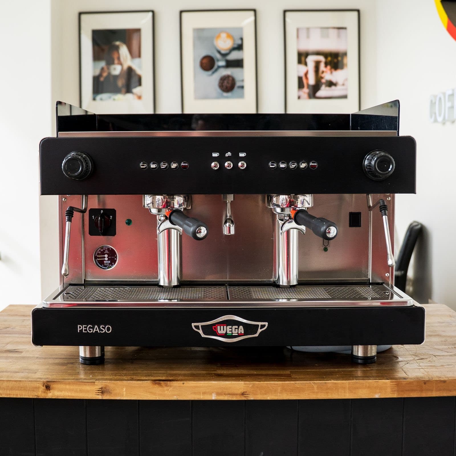 Ex-Demo Wega Pegaso 2 Group Espresso Coffee Machine Black White