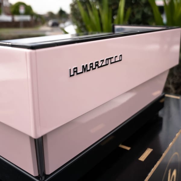 Pale Pink La Marzocco Linea With Shot Timers Commercial Coffee Machine