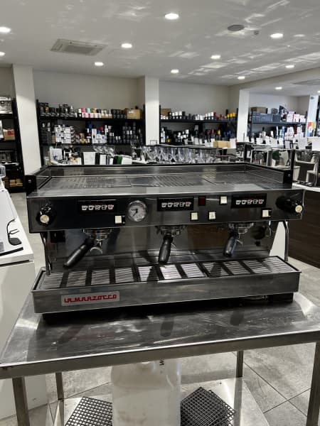 Late Model 3 Group La Marzocco Linea Black Commercial Coffee Machine