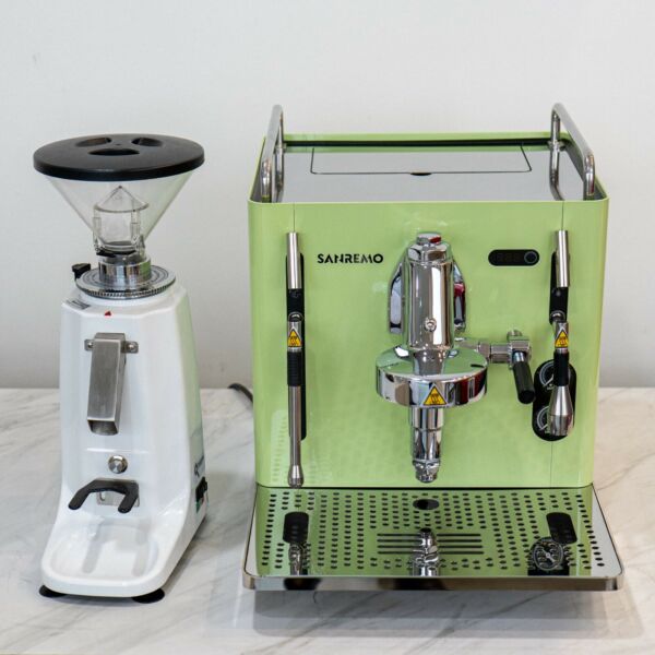 Brand New Sanremo Cube & Dosserless Grinder Home Barista Package