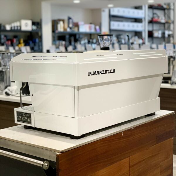 Immaculate 3 Group La Marzocco PB Coffee Machine In Custom White