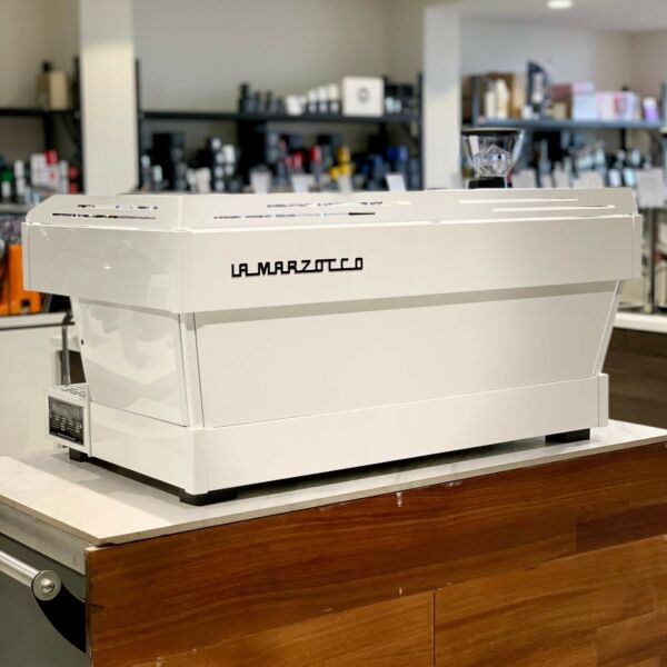 Immaculate 3 Group La Marzocco PB Coffee Machine In Custom White