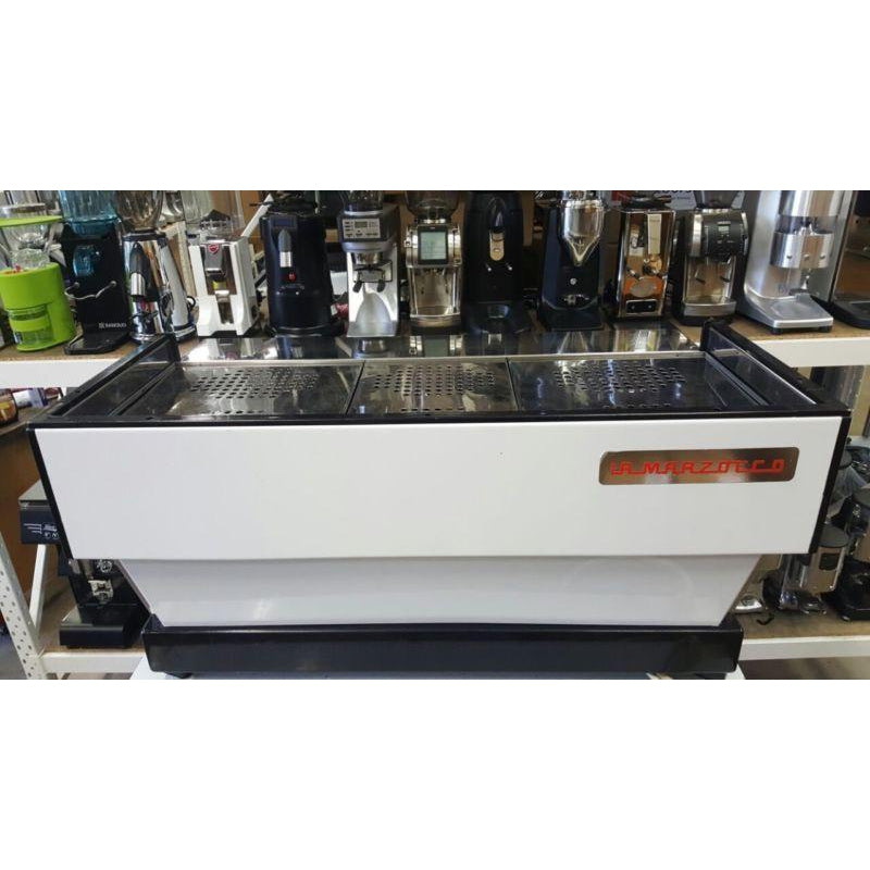 3 Group La Marzocco With Chrono Pads White Commercial Coffee Machine