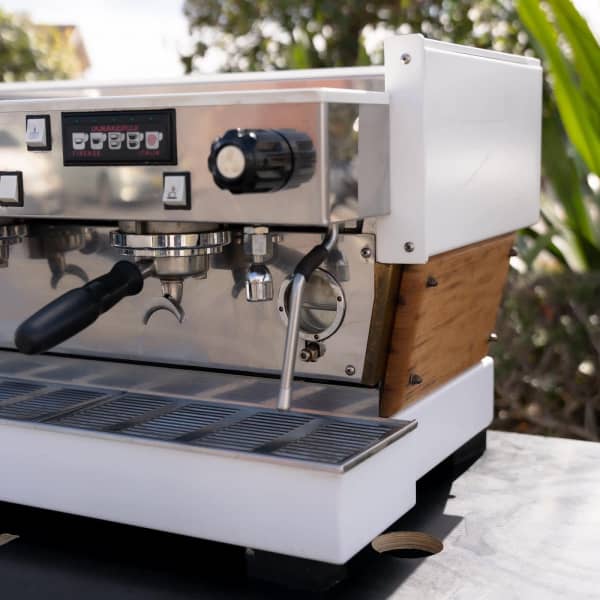 Stunning Custom White & Timber La Marzocco Linea Coffee Machine
