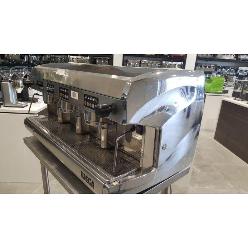 Cheap 3 Group Wega Polaris Commercial Coffee Machine In Chrome