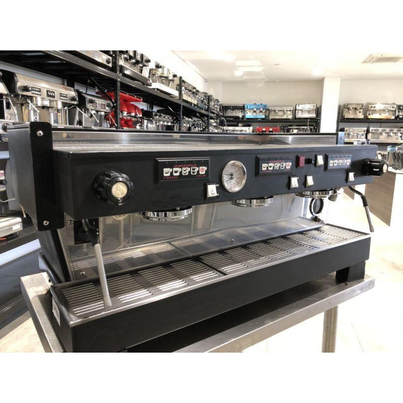 Used Matte Black 3 Group La Marzocco Linea Commercial Coffee Machine