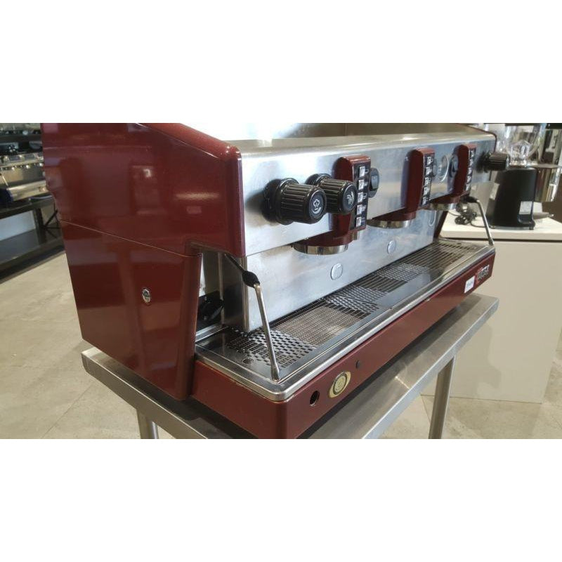 Cheap 3 Group Wega Atlas Commercial Coffee Machine in Burgundy