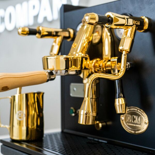Brand New Custom 24 Carat Gold ECM Synchronika Coffee Machine